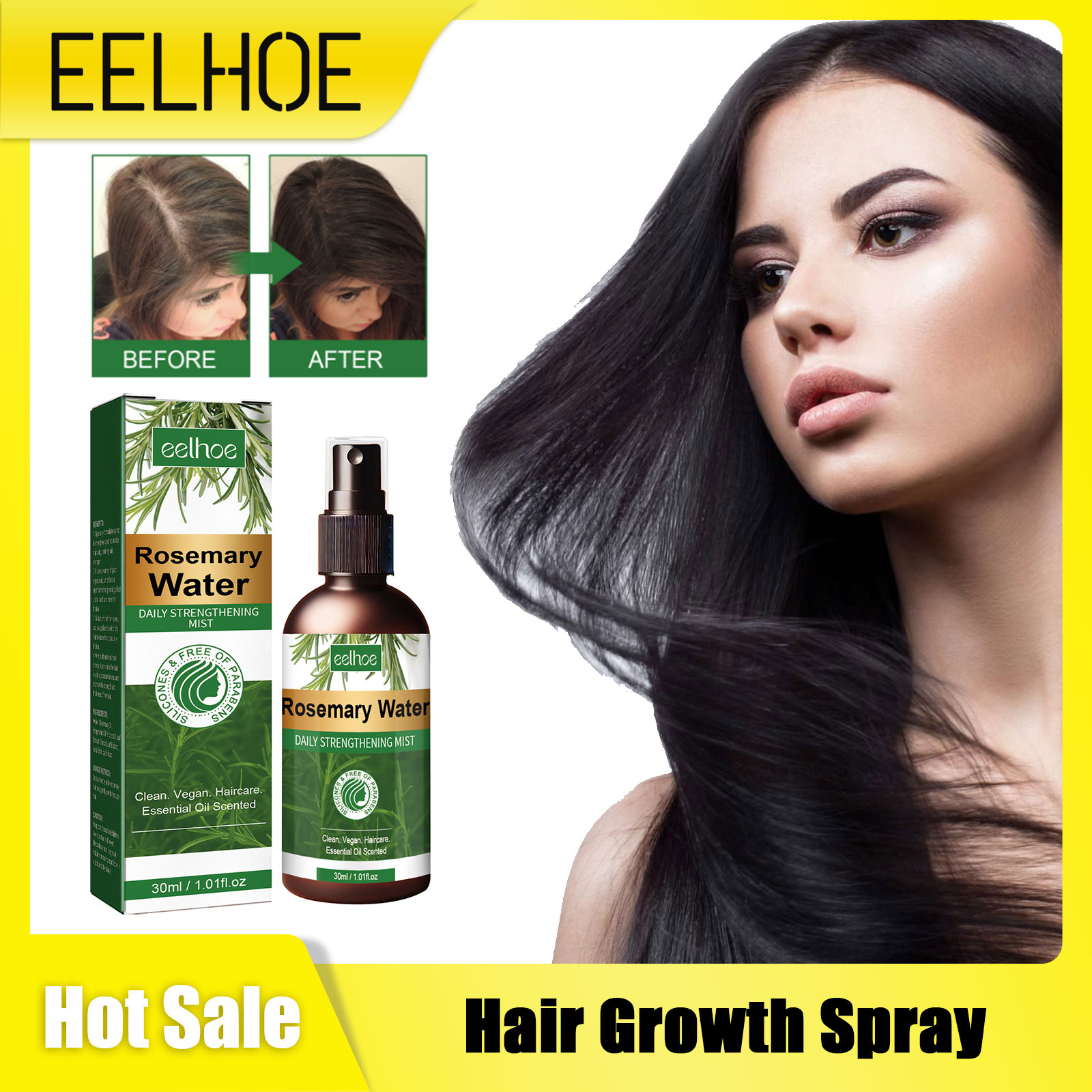 Hair Care For Hair Growth - Rosemary Spray for Hair Nourishing Scalp