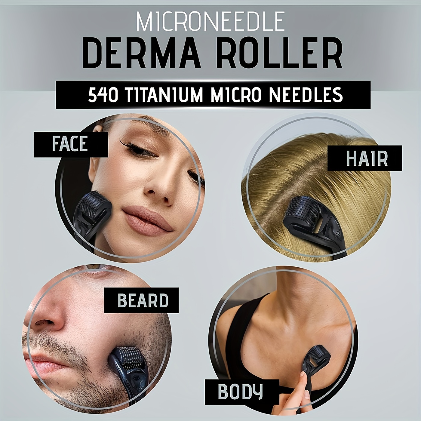 Men Beard Growth Roller Kit Me - Hair Care For Hair Growth 评论和价格