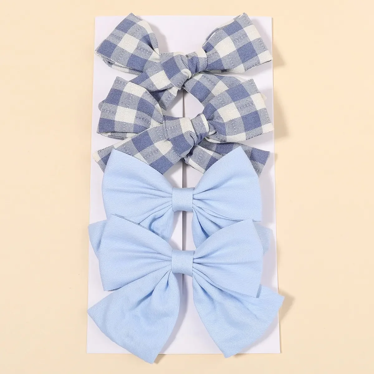 4Pcs/Set Cute Plaid Bow Hair C - Hair Care For Baby 评论和价格