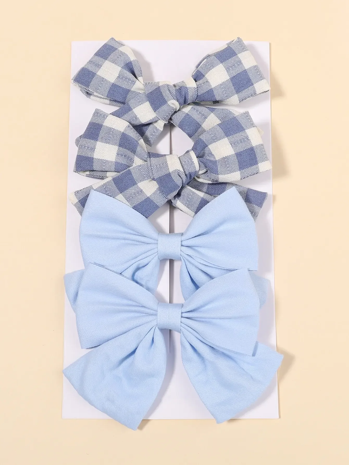 4Pcs/Set Cute Plaid Bow Hair C - Hair Care For Baby 评论和价格