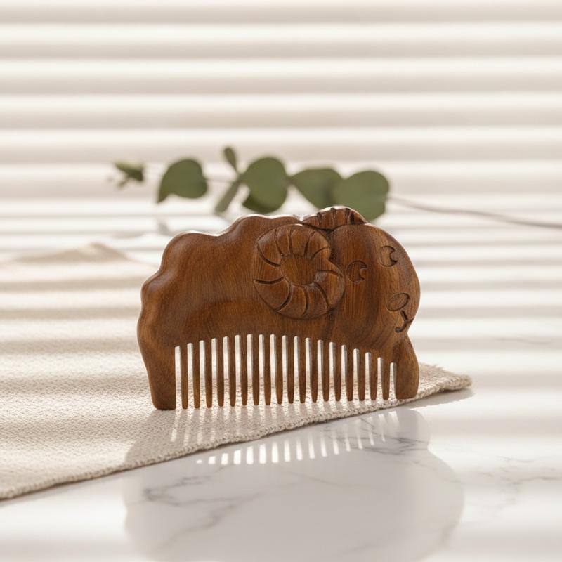 Mini Sandalwood Baby Hair Brus - Hair Care For Baby 评论和价格