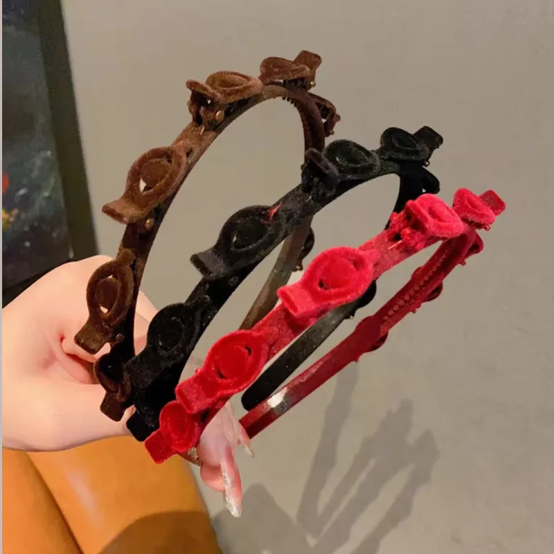 1/3 Pcs Flocking Braided Headb - Hair Care For Baby 评论和价格