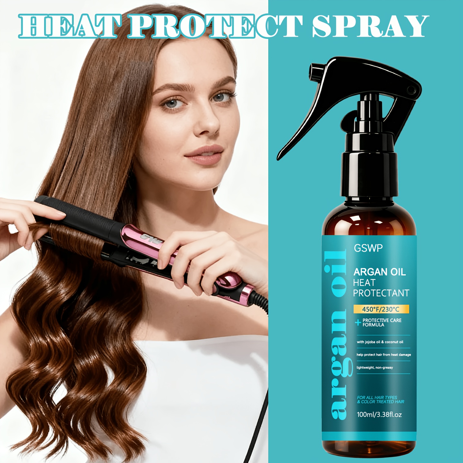 GSWP Argan Oil Protect Spray,4 - Heat Protectant Spray 评论和价格